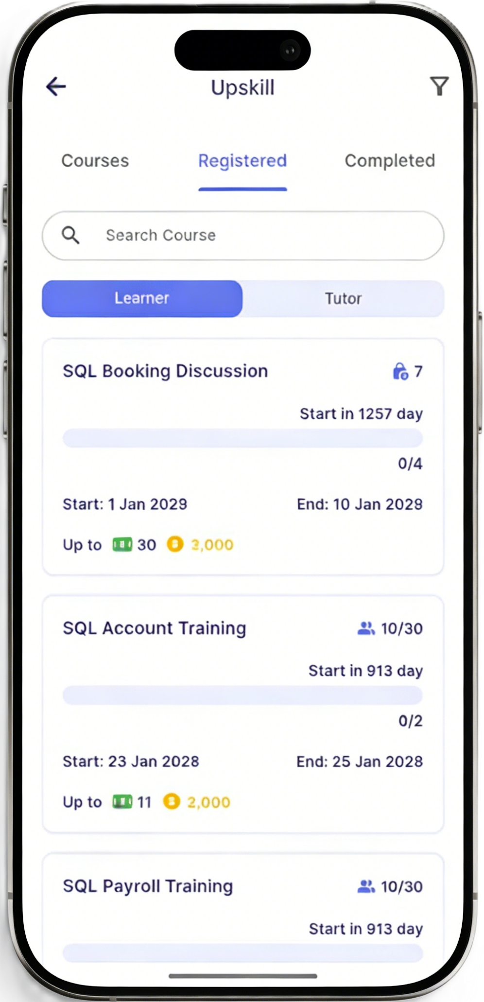 Upskill Employee View