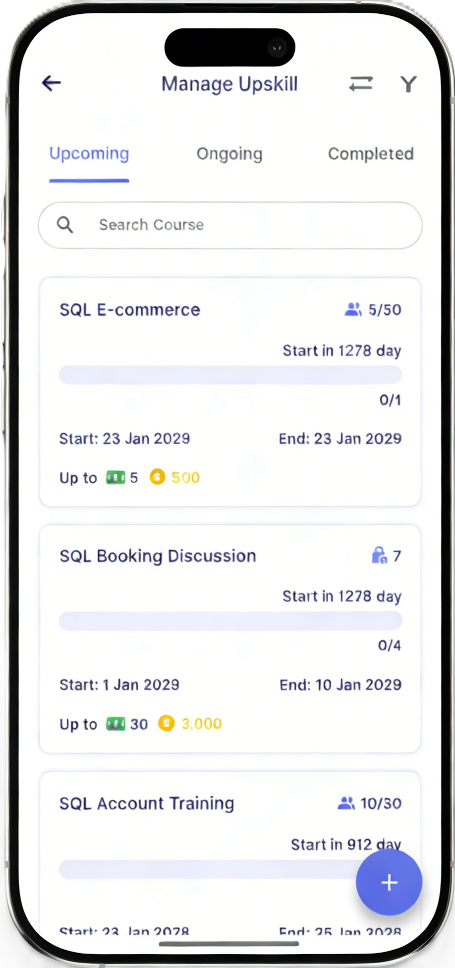 Upskill Manager View